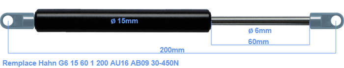Remplacement pour Hahn G6 15 60 1 200 AU16 AB09 30-450N ...