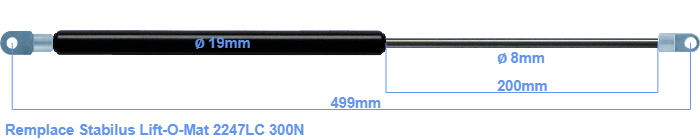 Plaque D'angle Pour Vérin à Gaz RhedexX - Remplacement Stabilus Liftomat 8261WJ, ø œillet 8.1 Mm, 55x24x27 Mm