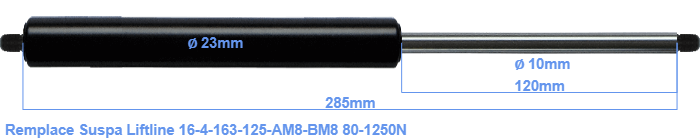 Suspa Liftline 16-4-163-125-AM8-BM8