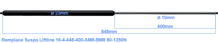 Suspa Liftline 16-4-448-400-AM8-BM8