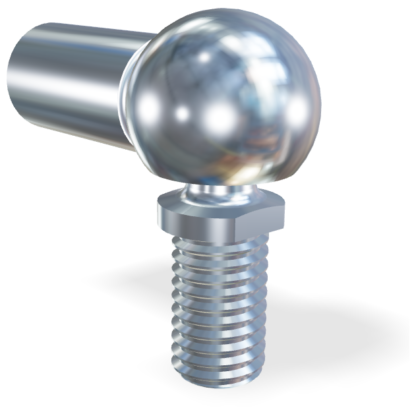 M8 Coude (30mm) (filetage balle M10)