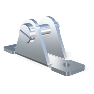 Etrier symétrique de montage vis 8mm inox 304