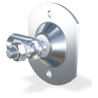 M8 Oeillet et support latéral (ronde)