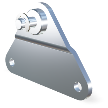 Support latéral avec goupille de 6mm
