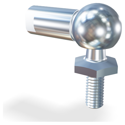 M6 Coude (25mm) (filetage balle M6)