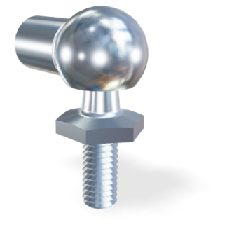 M8 Coude (18mm) (filetage balle M6)