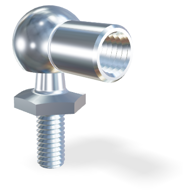 M8 Coude (18mm) (filetage balle M6)