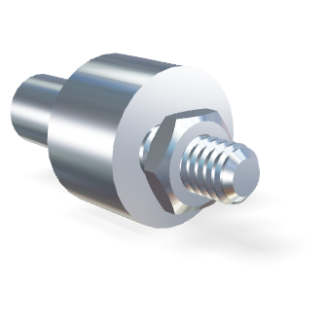 Adaptateur pour tube de blocage M8 en acier inoxydable 316