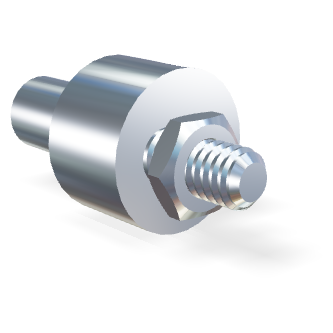 Adaptateur pour tube de blocage M8 en acier inoxydable 316