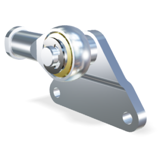 M10 Tête à rotule (43mm) et support latéral (max. 3000N)
