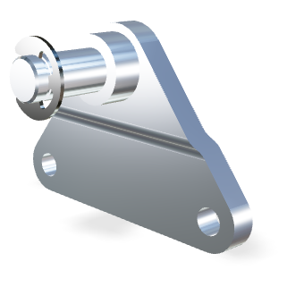 Support latéral avec goupille de 10mm (max. 3000N)